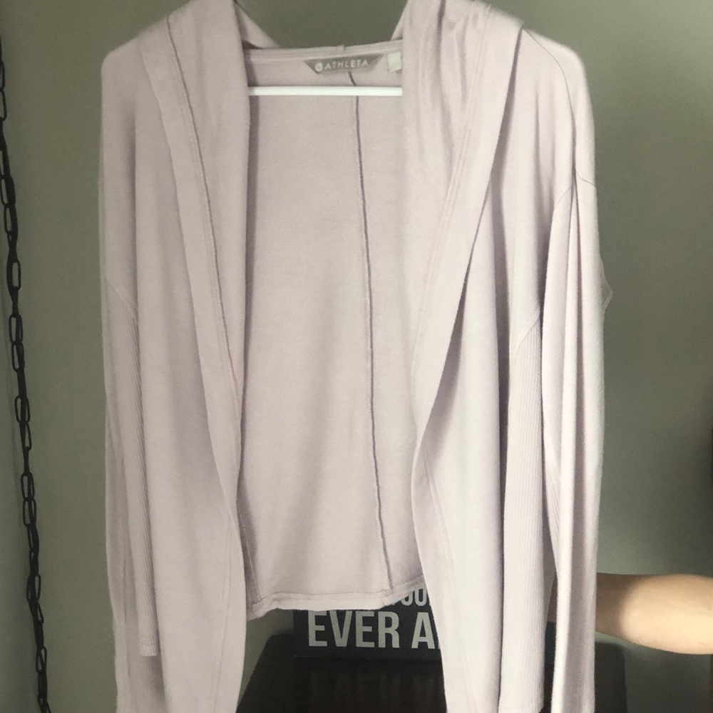 EUC Athleta Cropped Hooded Cardigan XS